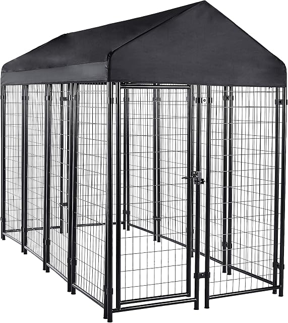 Amazon Basics Large Outdoor Fenced Bed with Welded Net (W 259 x H 181 x D 122 cm)