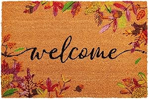 Juvale Natural Coco Coir Autumn Leaves Mat for your Perfect Fall Decor
