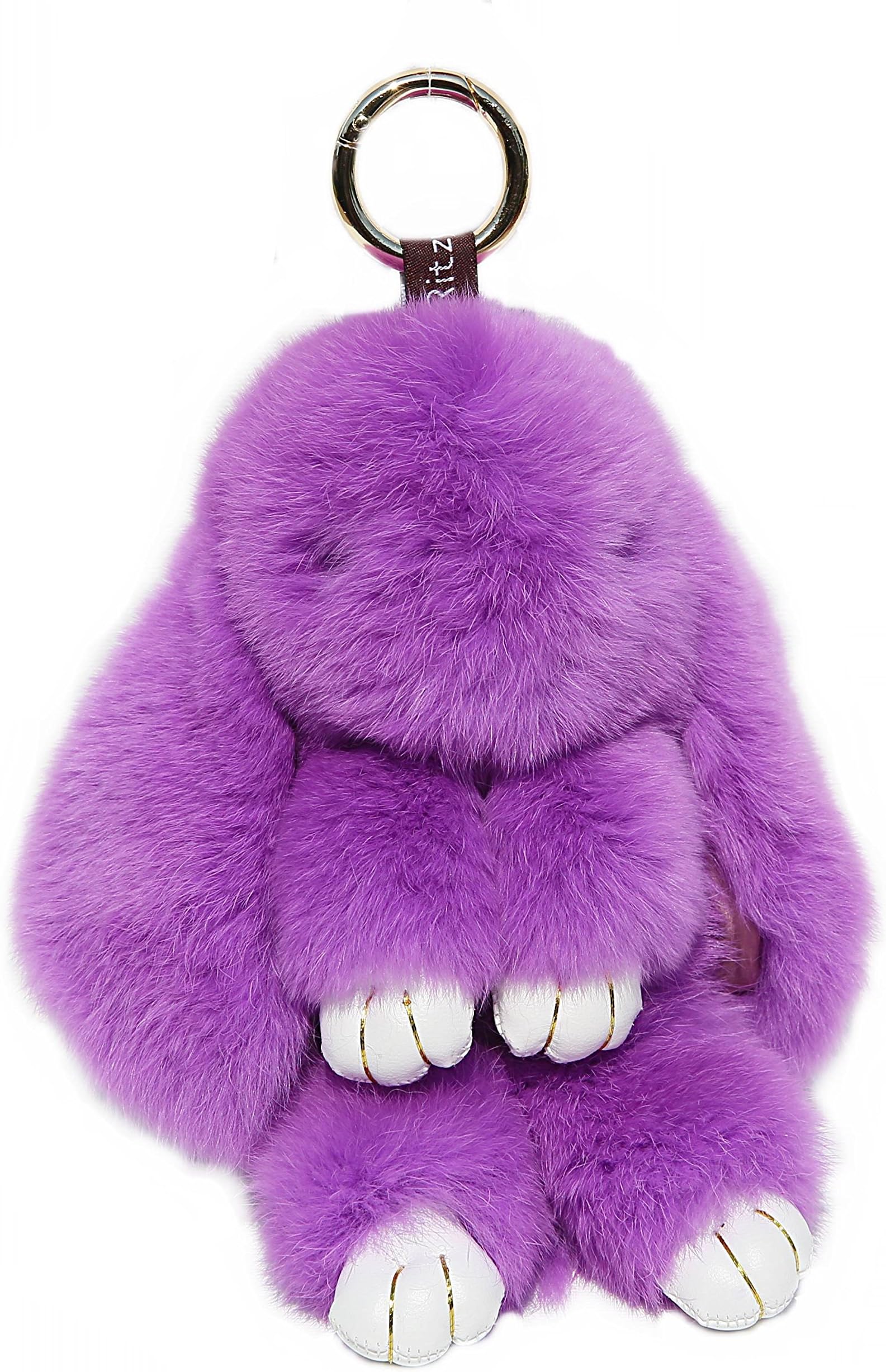 Handmade Rex Rabbit Fur Bunny Keychain GiftBox