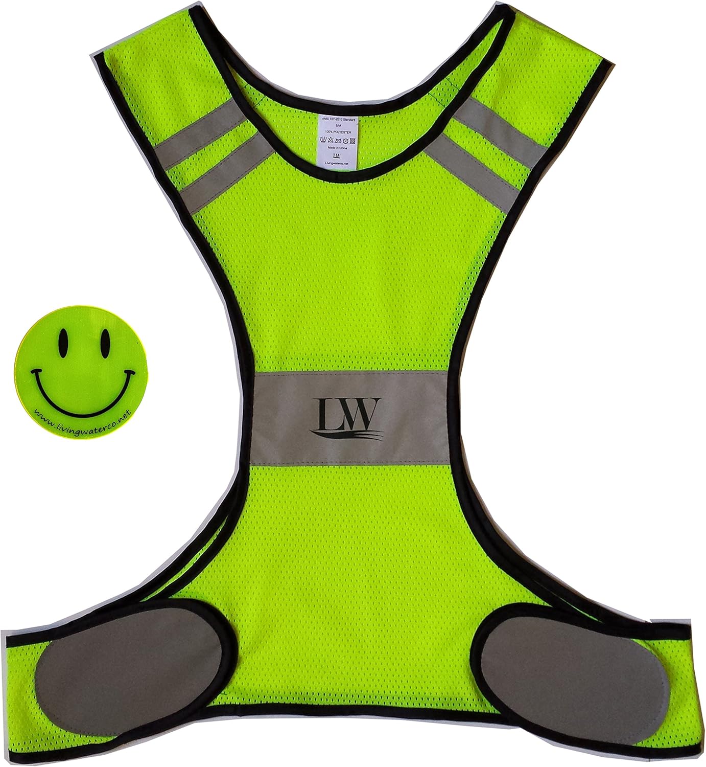 LW Reflective Running Vest Biking Cycling Walking Yellow