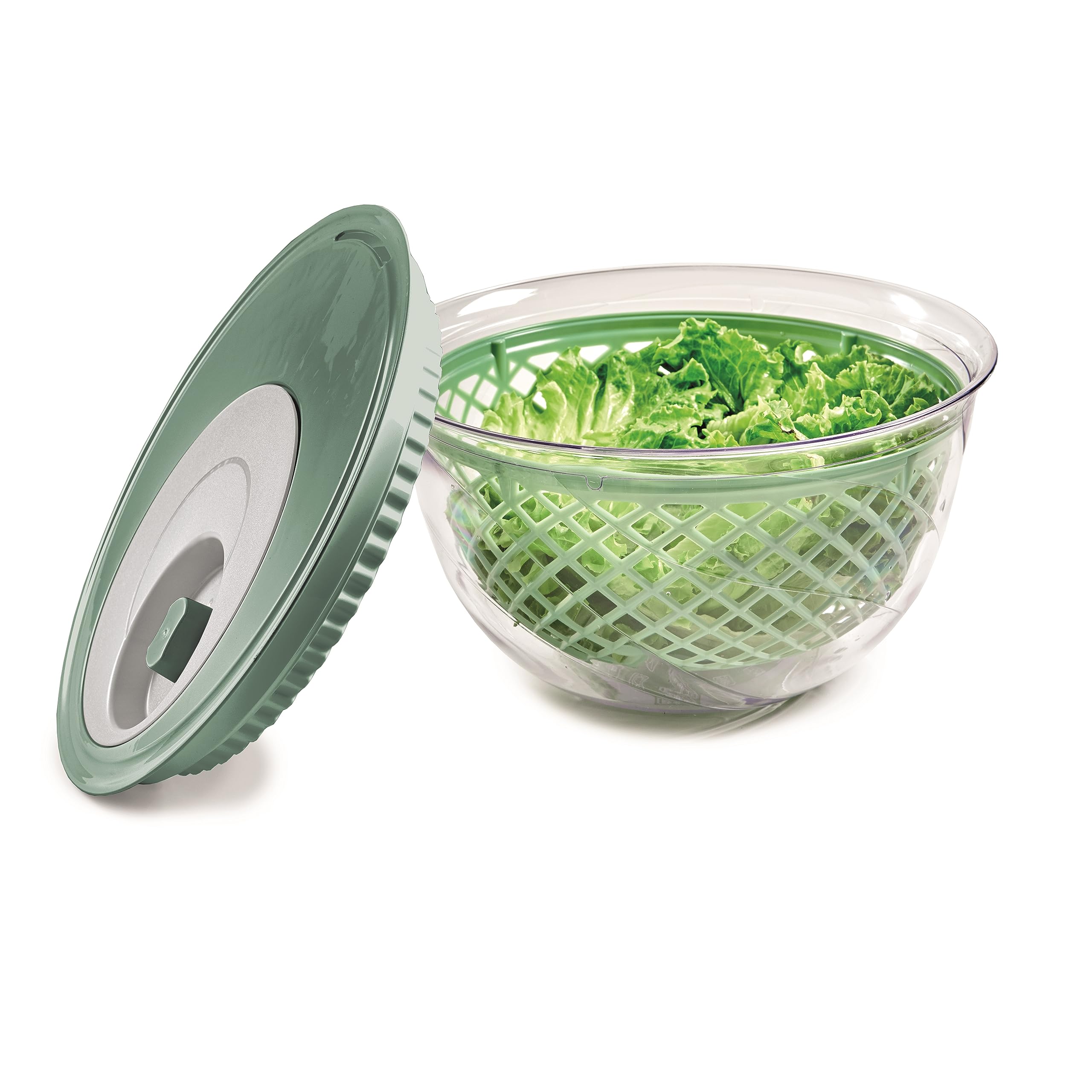 Snips, Centrifugadora Manual de Lechuga Spinner,Escurridor de Ensalada 4 LT, Color Verde, Made in Italy, Libre de BPA