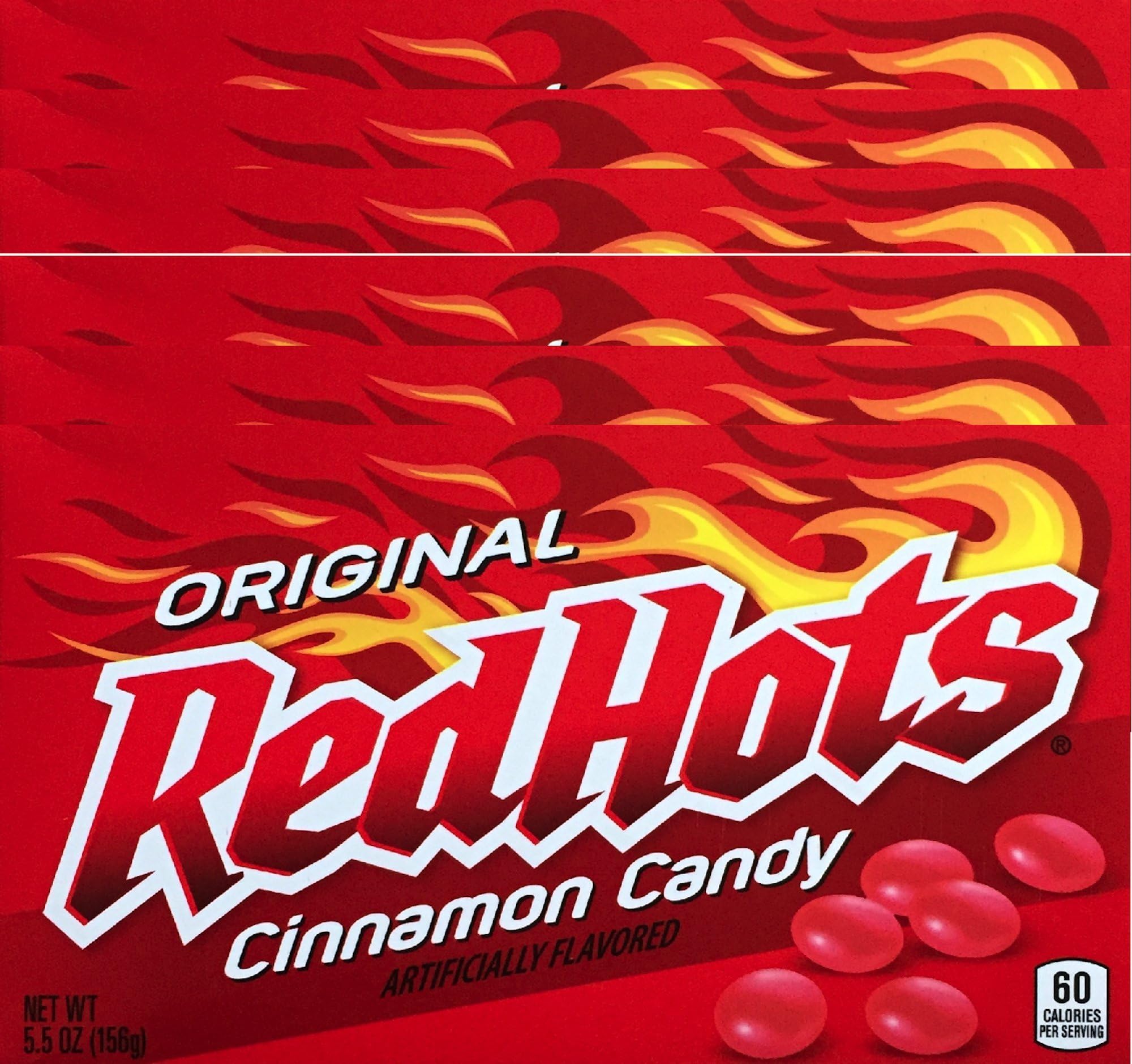 Brach's Red Hots Cinnamon Flavored Candy Canes, 12 Count, 6 Oz Hard Candy