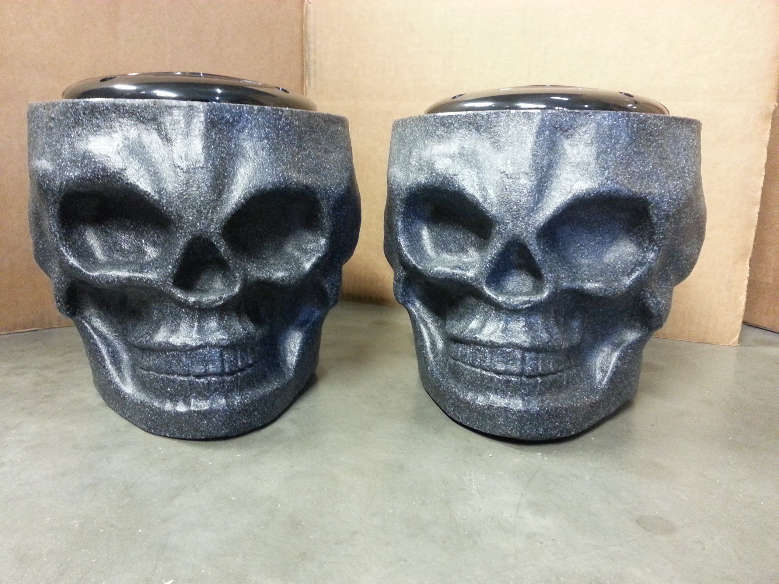 Skull Speakers (Pair) (Black Granite)