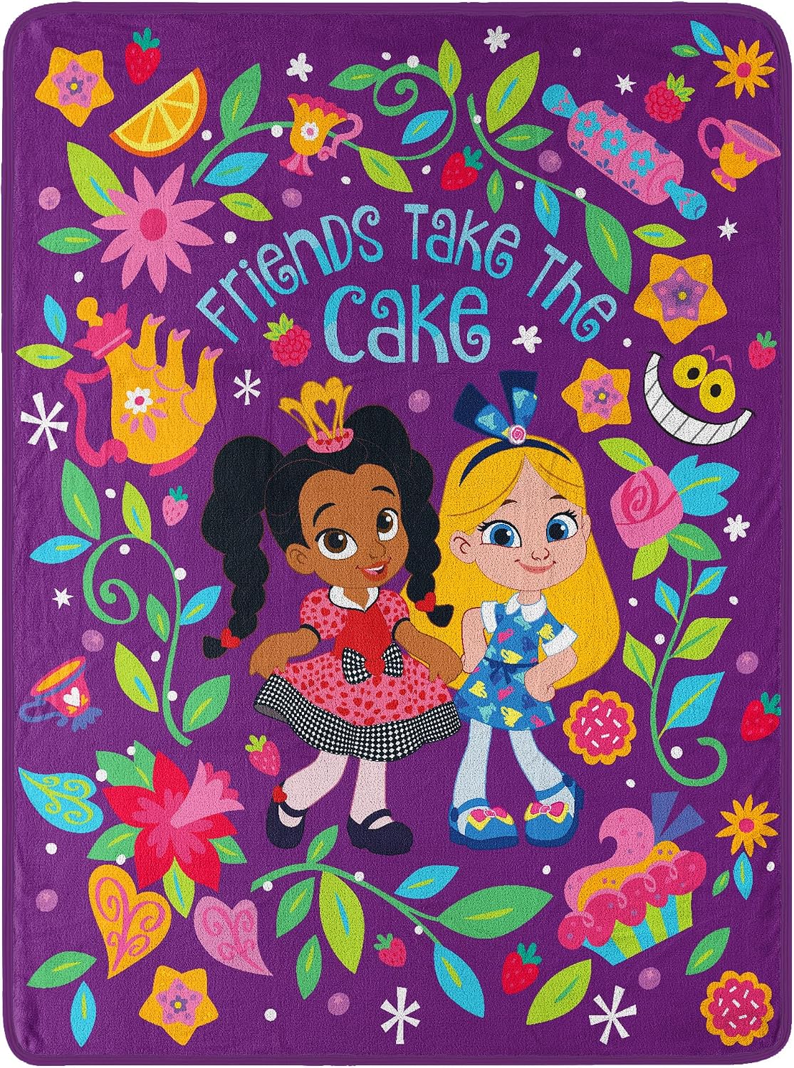 Northwest Disney's Alice's Wonderland Bakery Micro Raschel Throw Blanket, 46" x 60", Take The Cake