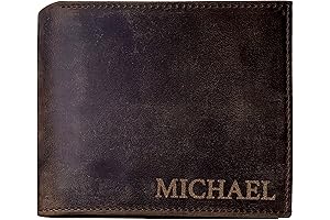 Personalized Engraved Mens Leather Wallet