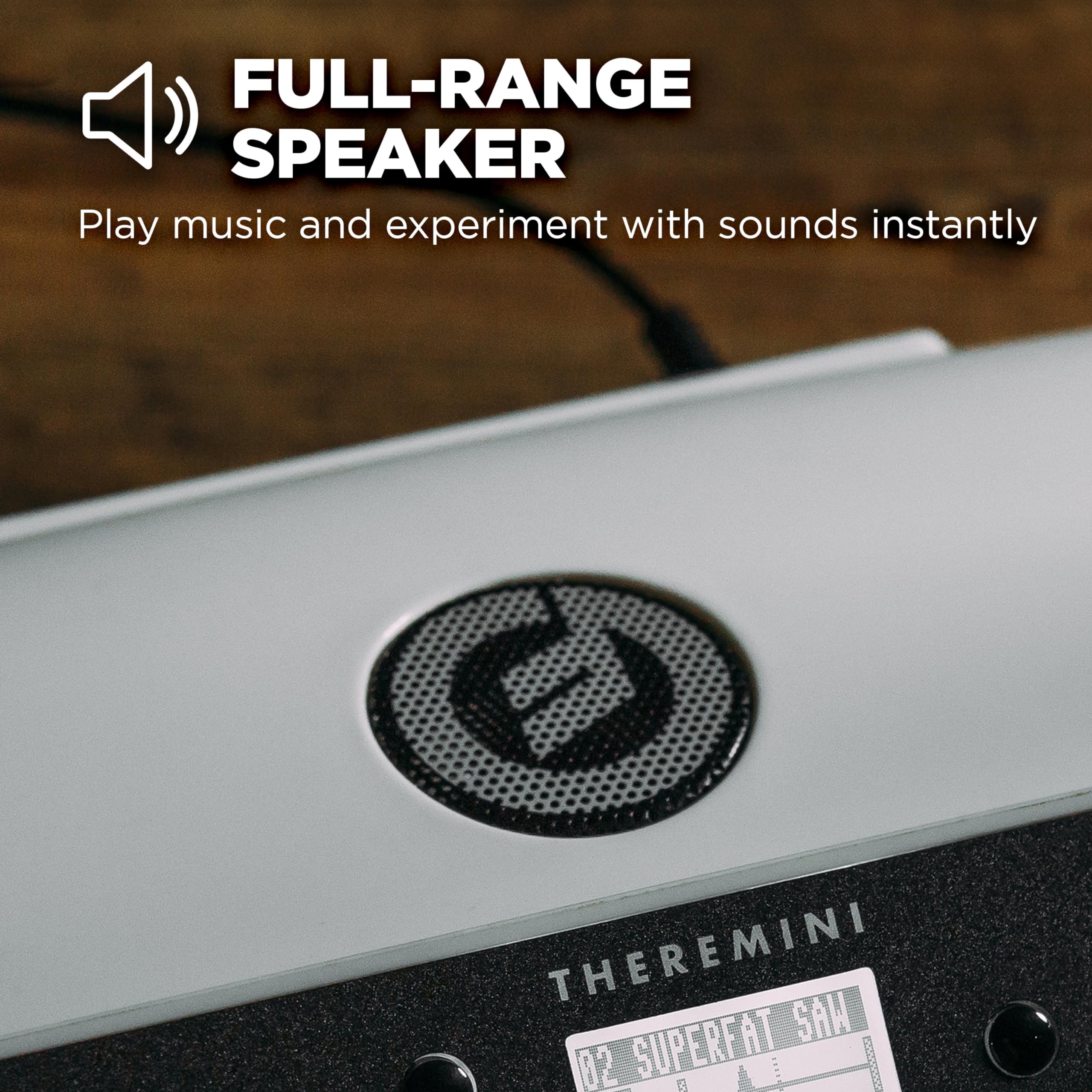 MOOG Theremini - Theremin z Korekcją Wysokości Dźwięku, Wyjściem CV, Tunerem i Głośnikiem, Silnikiem AniMOOG z 32 Presetami i Ekranem LCD