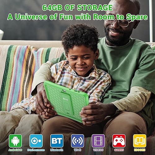 Miniatura 3 de Contixo Tableta infantil K102-HD de 10 pulgadas, para niños de 3 a 7 años, control parental, Android 10, 64GB, WiFi, tableta de aprendizaje para