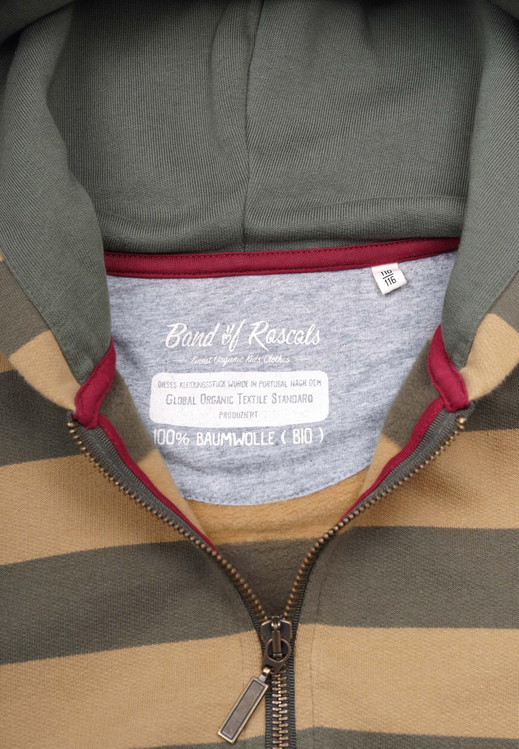 Band of Rascals Kinder Sweatjacke Striped Zip aus Bio-Baumwolle