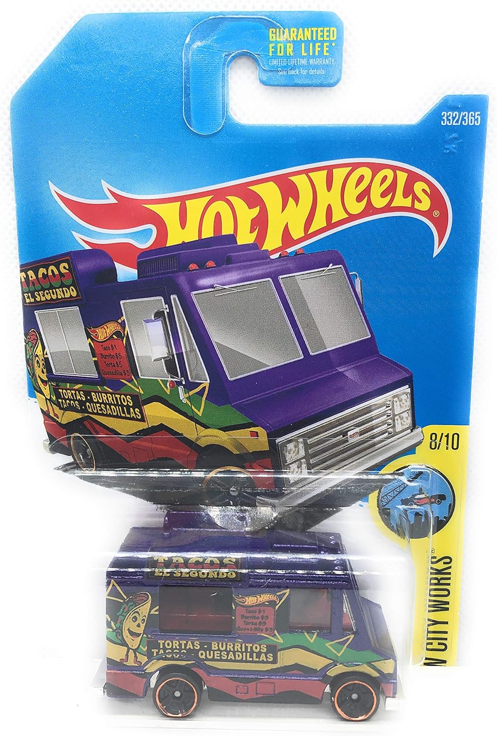 Hot Wheels 2017 HW City Works Quick Bite (Taco Truck) 332/365, Purple
