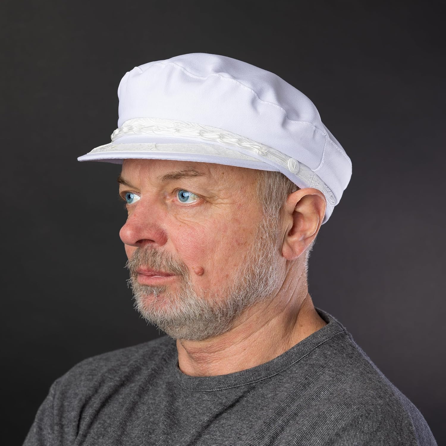 Aegean Authentic Greek Fisherman's Cap - Cotton - White - Size 7 1/4 (22 3/4 Inches - 58 cm)