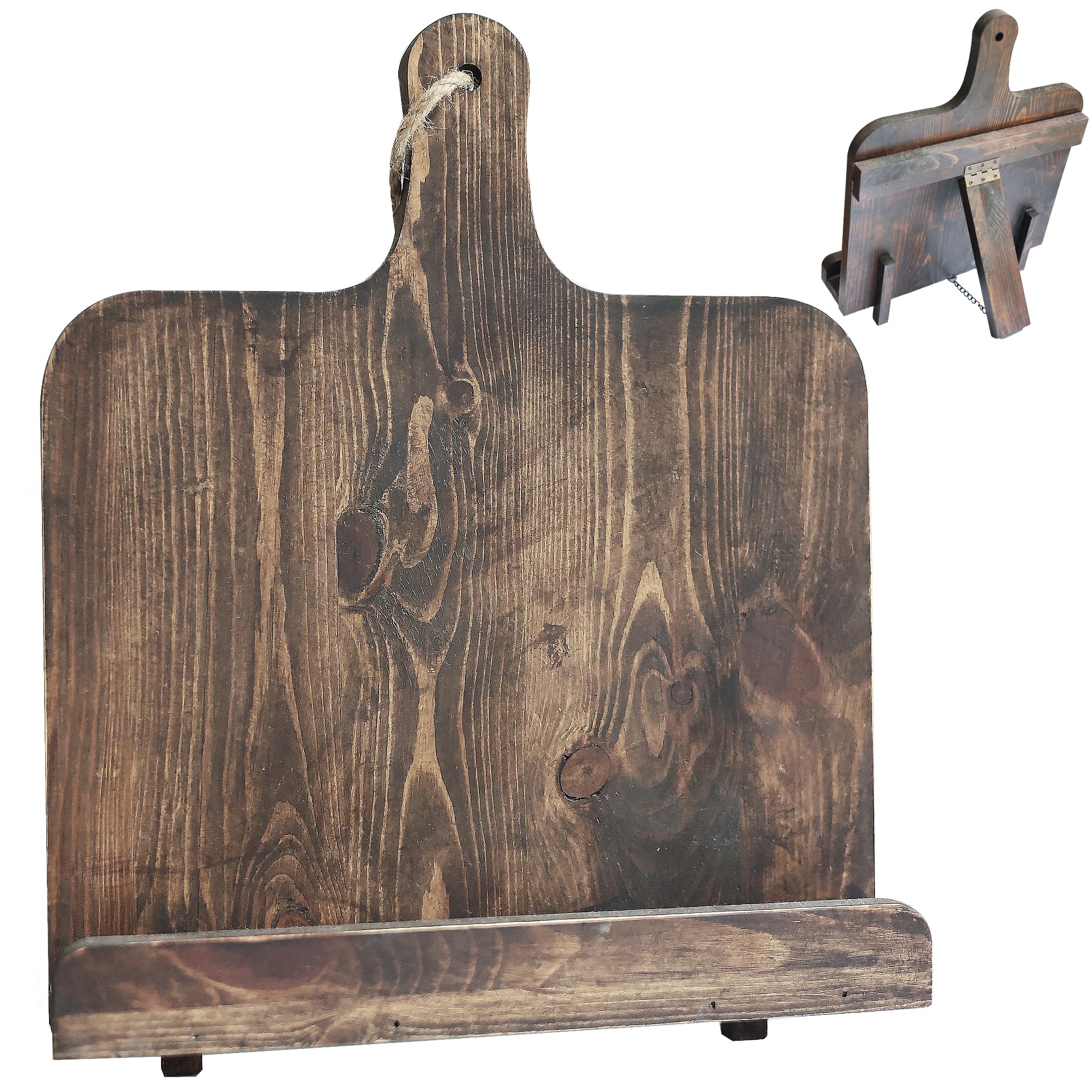 Supporto per libri di cucina in legno massello, 40,6 cm, adatto per iPad e