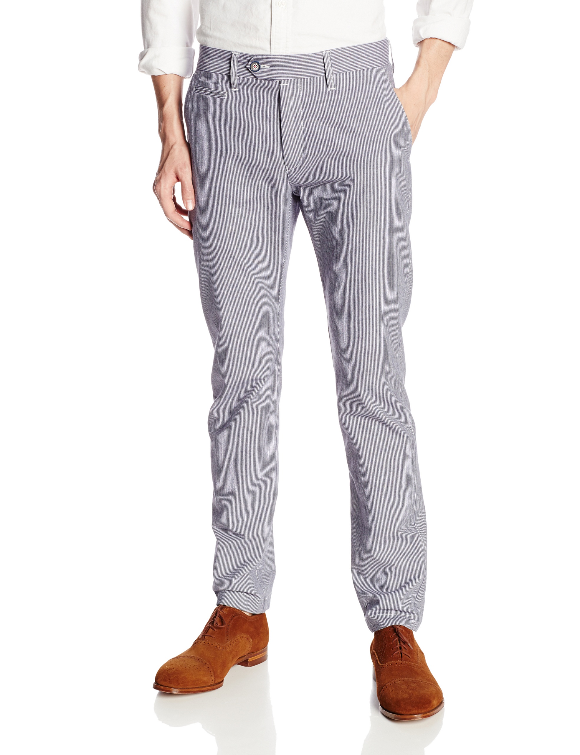 Ted Baker Men's Slim Cotton Stripe Chino Pant