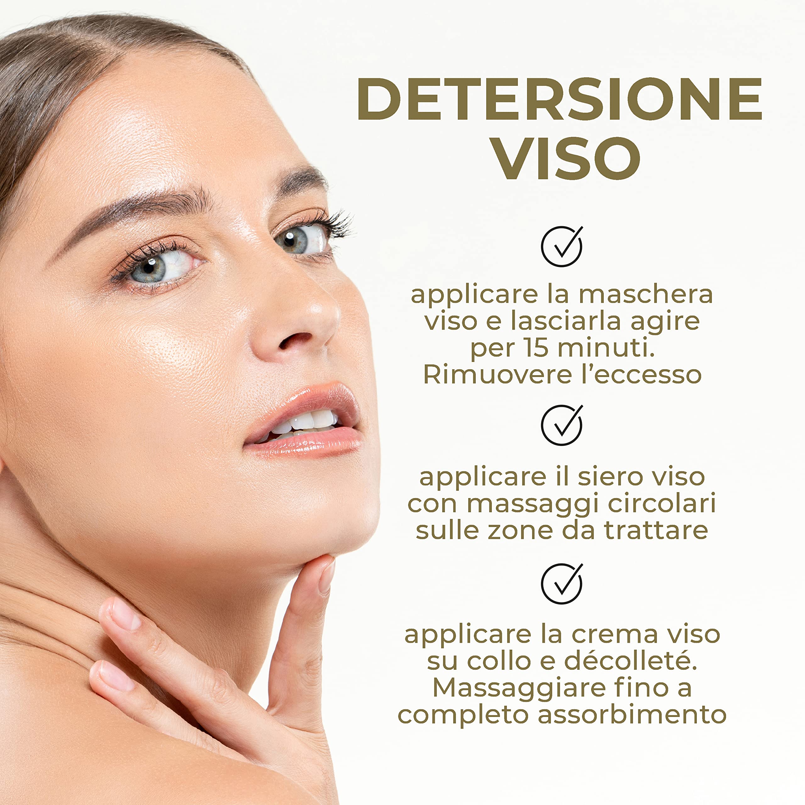 Serum do twarzy z ultra-mocnym kwasem hialuronowym I koloidalne złoto 20 Ppm Pure 100% Organic I Przeciwzmarszczkowy, przeciw plamom i przeciwstarzeniowy 30 ML Made In Italy