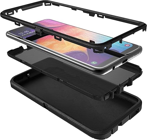 Miniatura 2 de MXX Funda resistente para Samsung Galaxy A50 (sin protector de pantalla), protección contra caídas para Galaxy A50A50sA30s (negro)