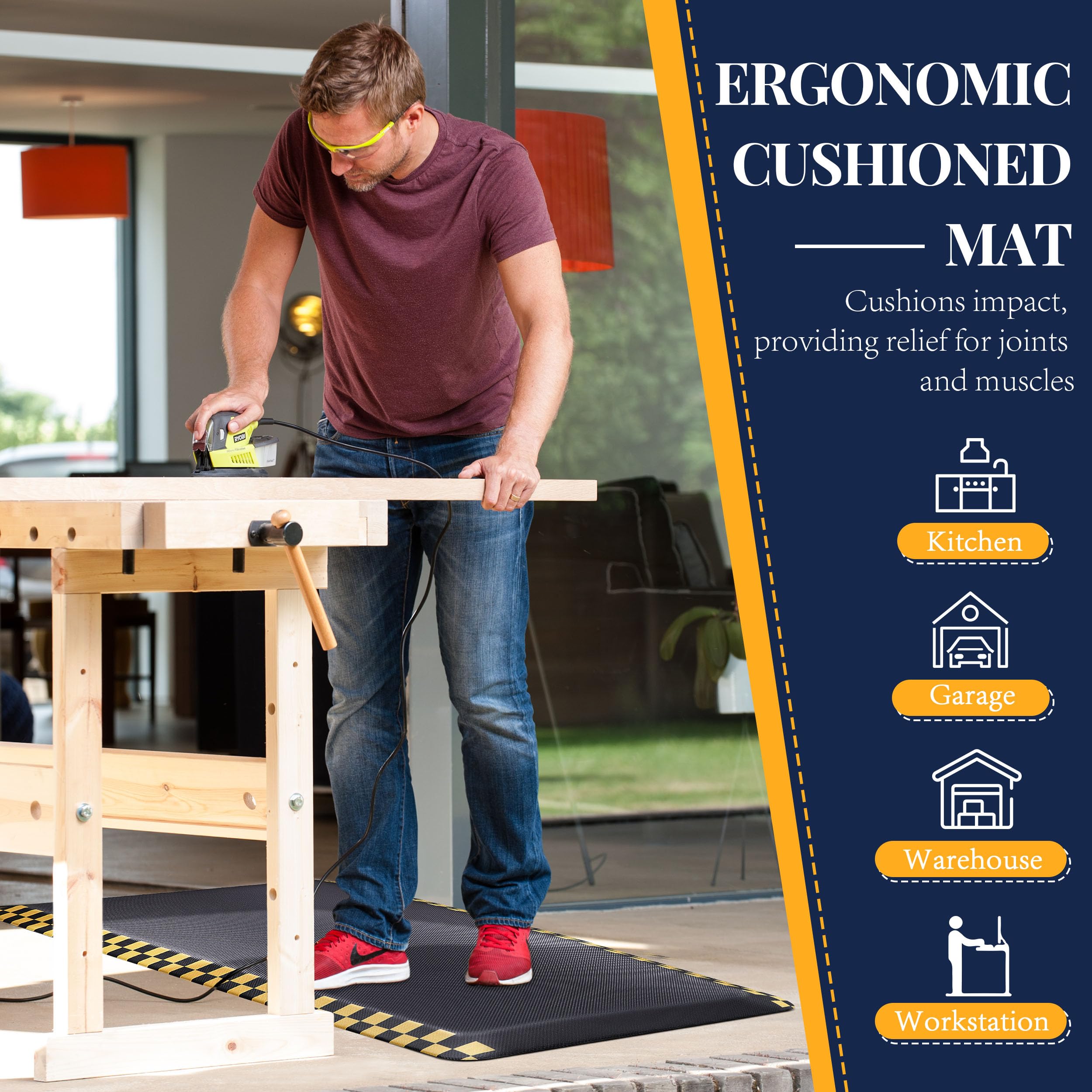 Anti Fatigue Mat for Industrial - 39"x20" Standing Floor Mat — Amazon image 3