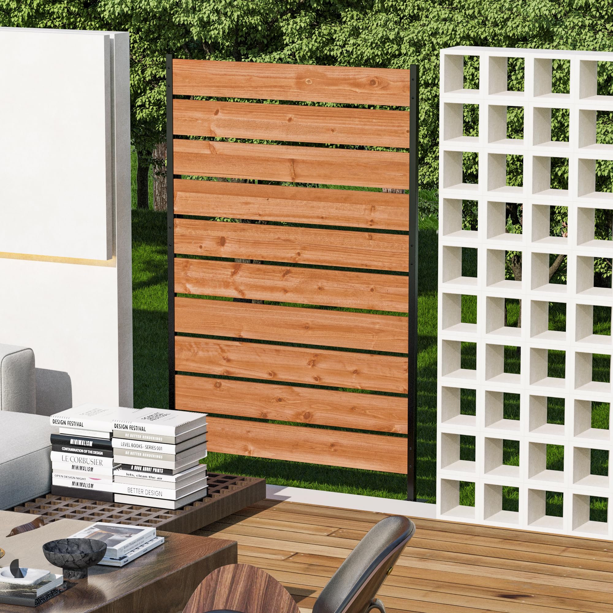 Modern Shade Cedar Privacy Fence Panel