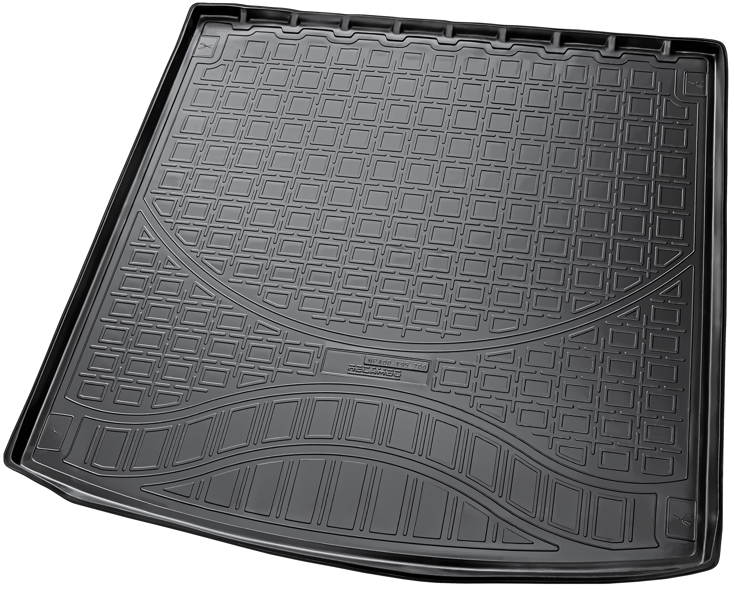 Recambo Alfombrilla de Goma para Maletero Apta para VW Touareg III, Tipo CR7, a Partir de 2018, Ajuste Borde