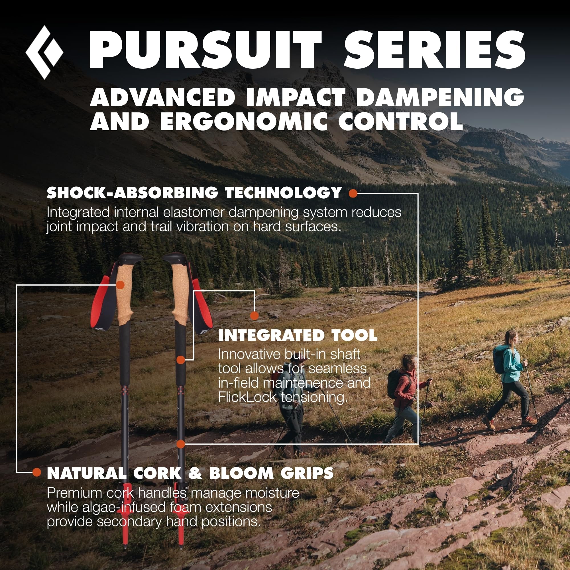 Black Diamond Pursuit Shock Trekking Poles