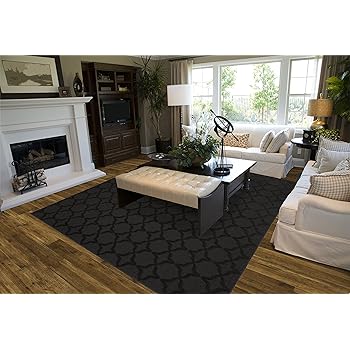 Amazon Com Luxury Modern Rugs For Living Dining Room Black Cream Beige Rug Large 8x11 Contemporary Rugs 8x10 Area Rugs Home Kitchen