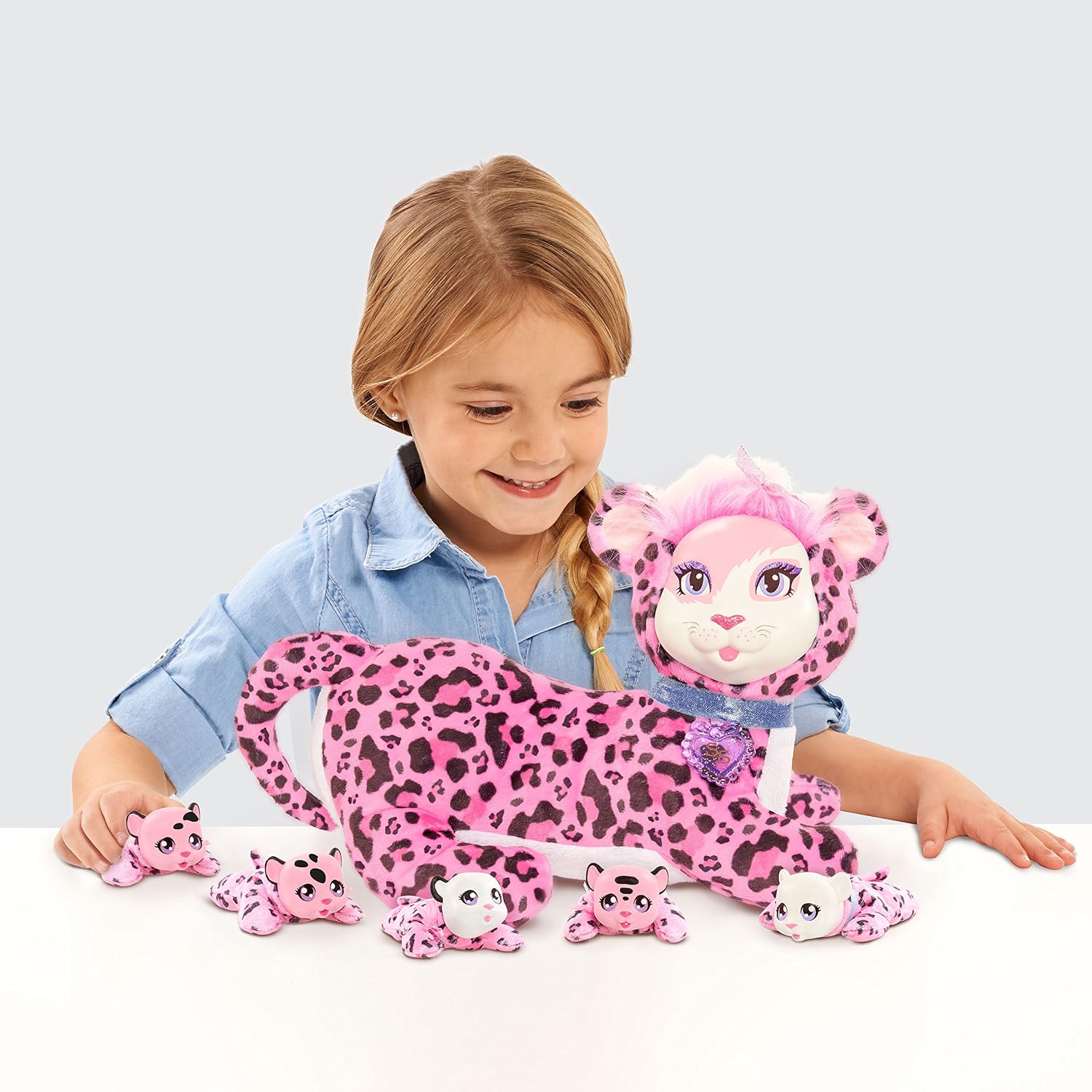 Just Play Safari Surprise Bianca Leopard Plush