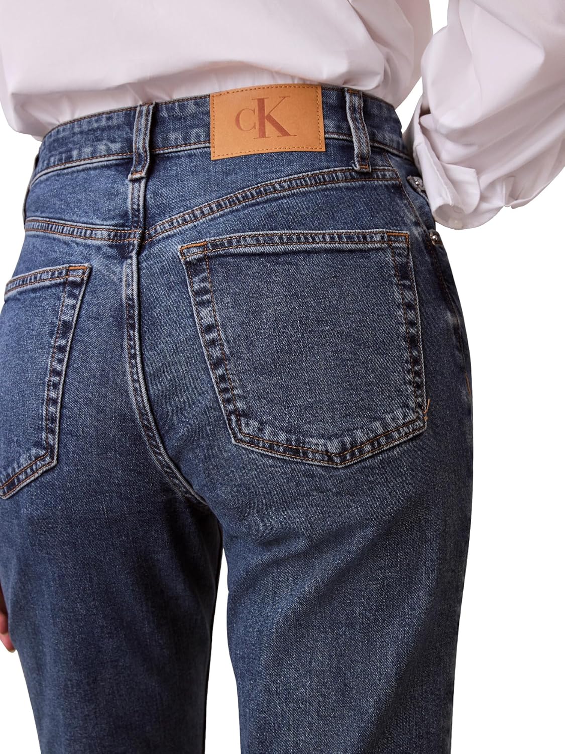 Calvin Klein Women's High Rise Straight Fit Jeans - Image 2