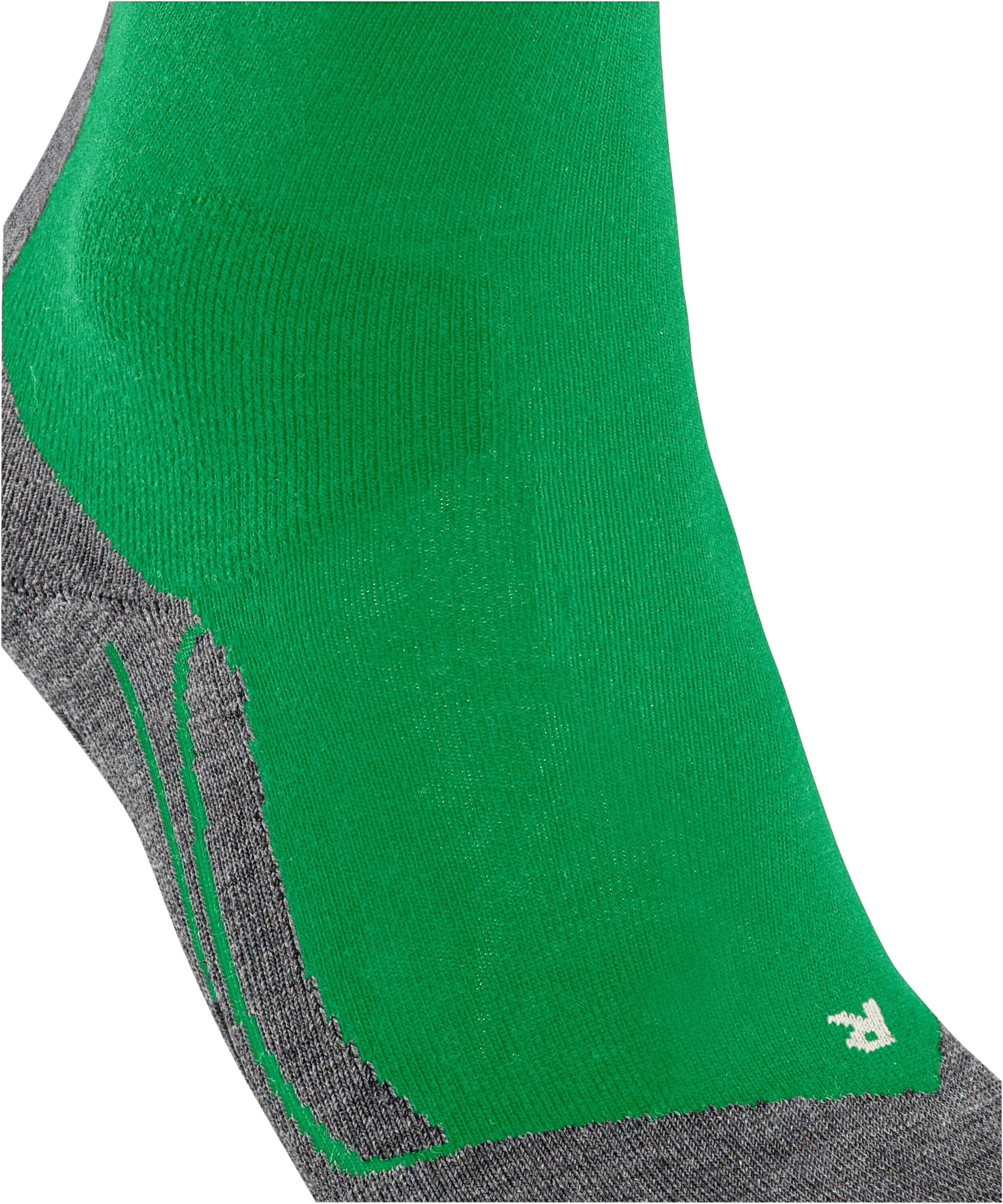 FALKE Mężczyźni Skarpety narciarskie SK4 Advanced M Kh Wełna ciepłe cienkie 1 Para, Zielony Grass Green 7014 Stripe, 46-48