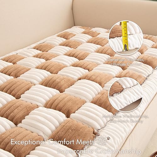 Miniatura 5 de Funda de sofá lavable para perro, protector de sofá antideslizante de alta resistencia, resistente a los arañazos, almohadilla gruesa y esponjosa,