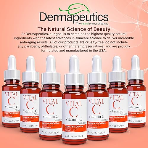 Miniatura 7 de Vital C - Suero de vitamina C para ojos  Hidratante ligero  Reafirmante de la piel  Aumenta el colágeno  Vitamina C Cuidado de la piel Super Anti