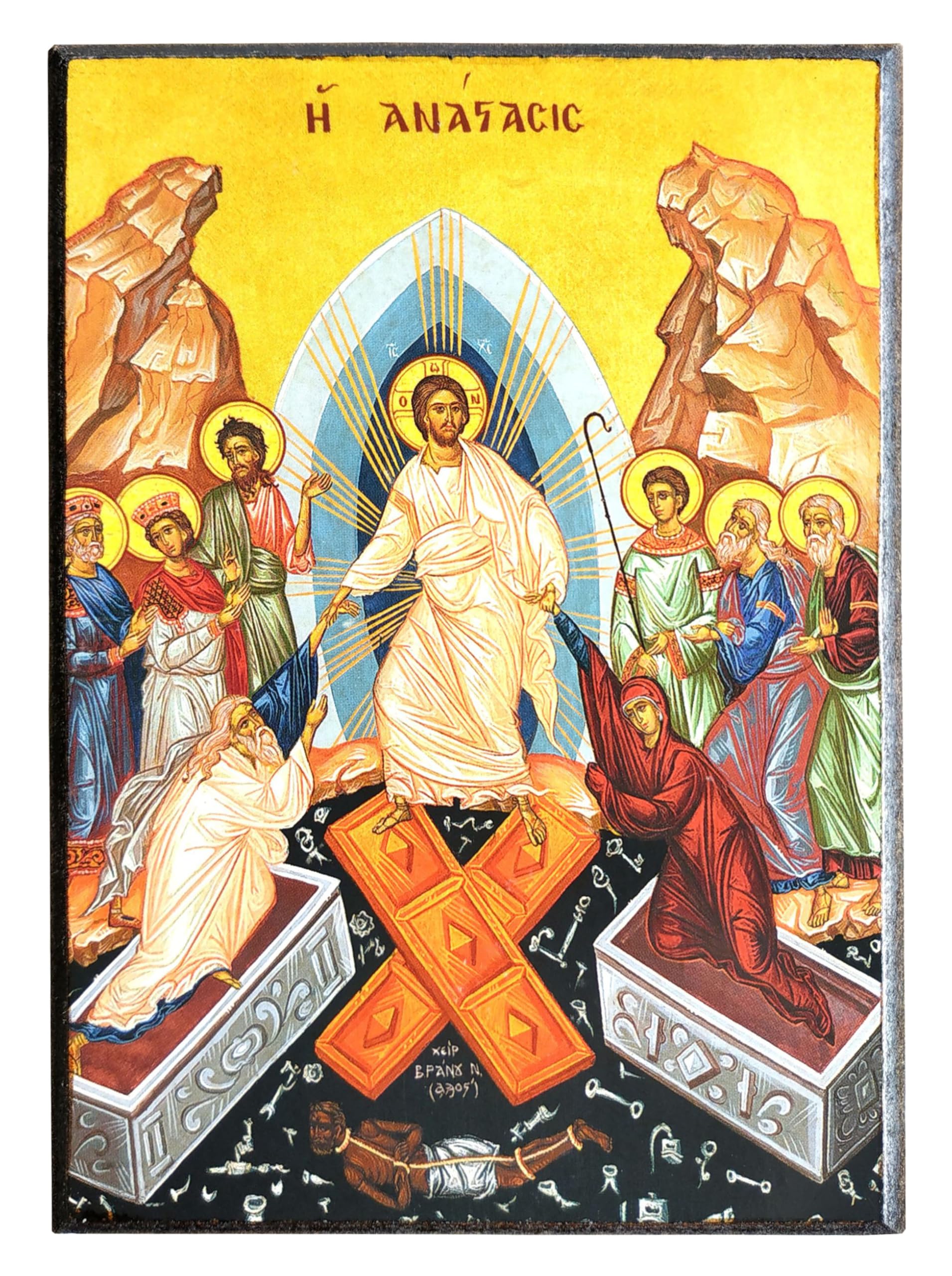 RESURRECTION (CHRIST’ S DESCENT INTO HELL) - Greek Byzantine Orthodox Icon
