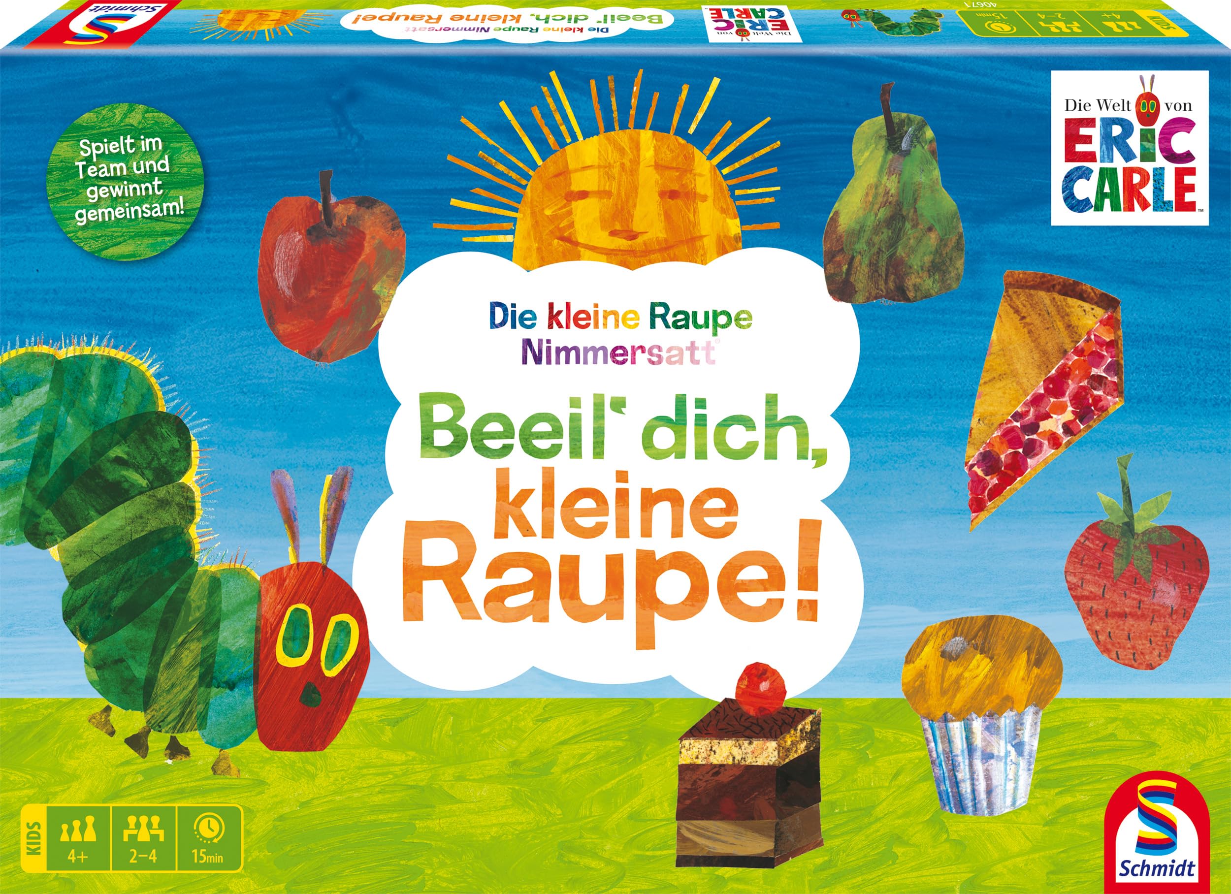 Schmidt 40671 Beeil Dich, kleine Raupe! Lernspiel, ab 3 Jahren | Die kleine Raupe Nimmersatt