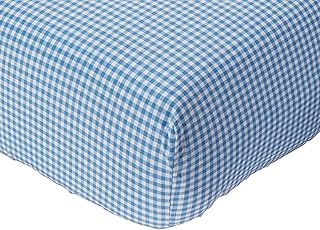 blue gingham crib bedding