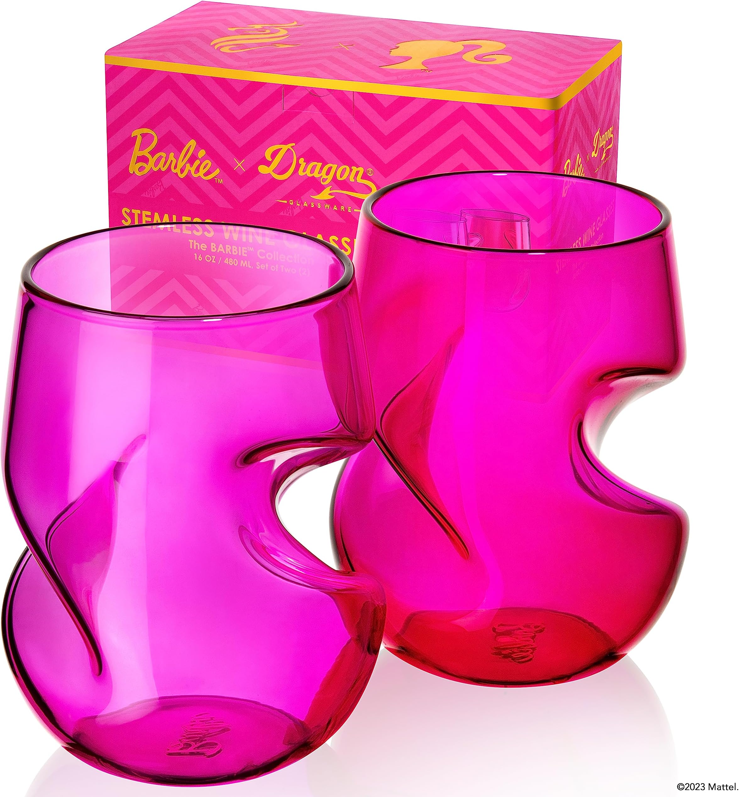 Amazon Barbie And Ken Stemless Wine Glasses Barbie Core Not Just