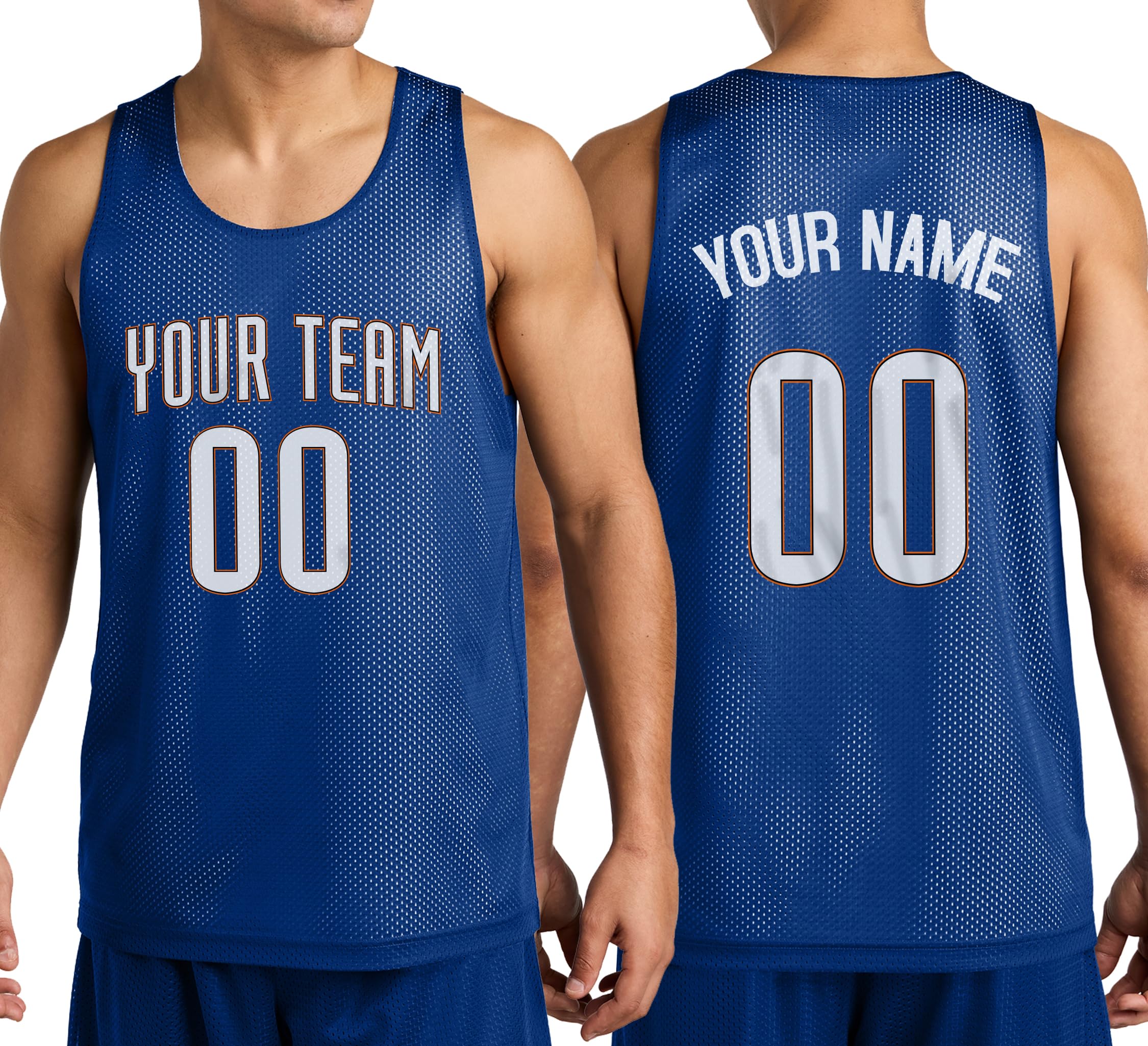 Personalized Basketball Jersey w/Add Your Team Name and Number Adult Sports Tee Design 21