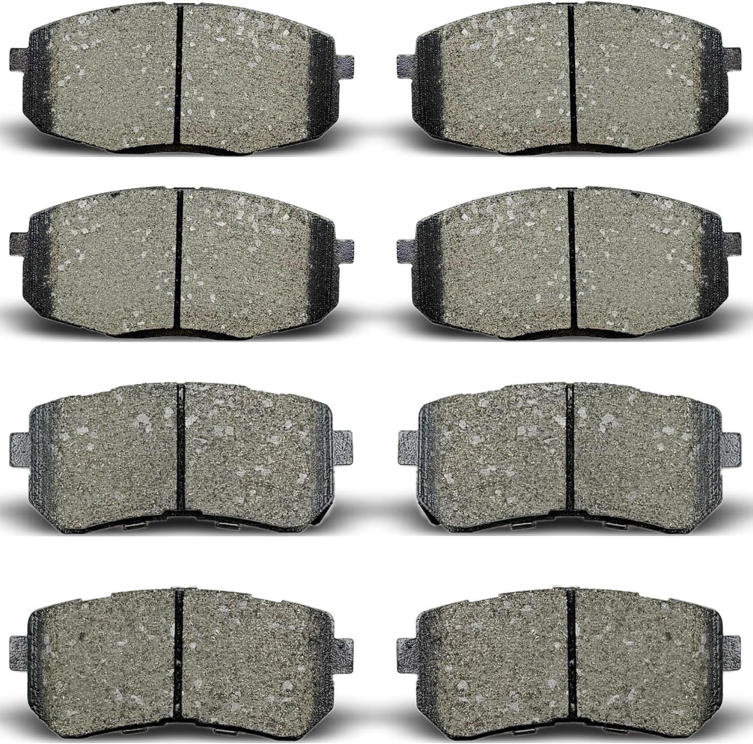 Front Rear Brake Pads Compatible with 2009-2012 Hyundai Elantra,for 2010-2013 KIA Forte,for 2010-2013 KIA Forte Koup (D1397 D1398)