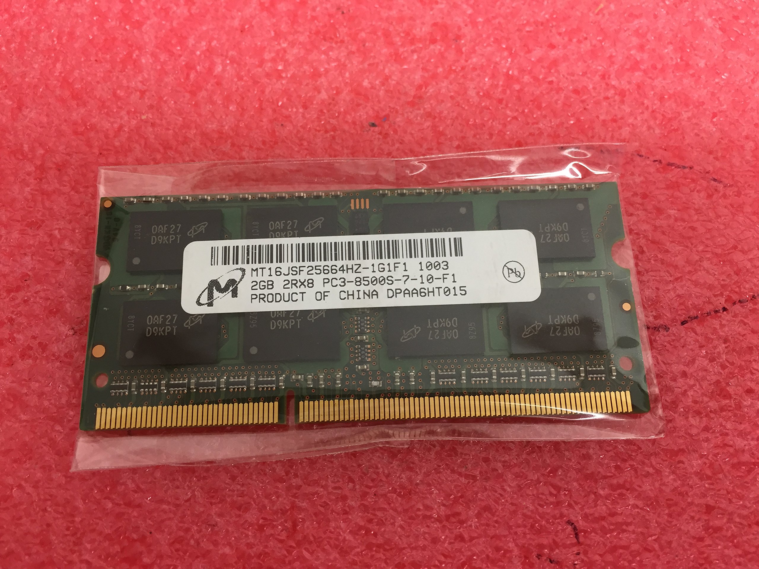 Micron ノート用増設メモリ PC3-8500(DDR3-1066) 2GB ノートPC用メモリ Micron DDR3 1066 PC3-8500S 2GB 2枚セット 計