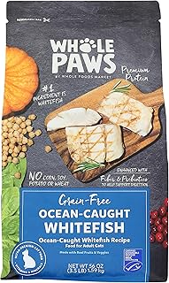 Whole Paws by Whole Foods Market, Grain-Free Adult Cat Food, Ocean-Caught Whitefish Recipe, 3.5 Pound