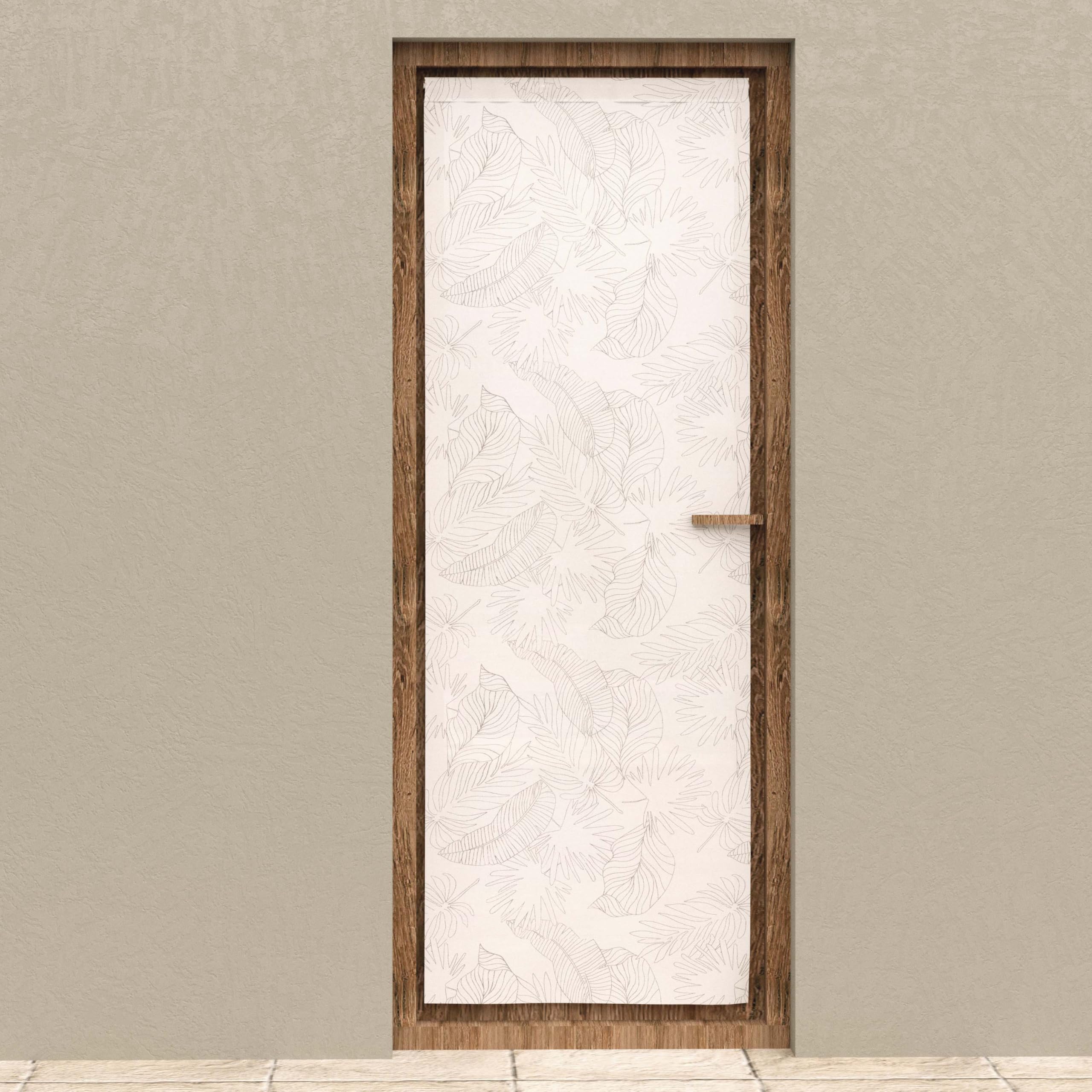 Soleil d'ocre, Window Door Curtain 70 x 200 cm Taupe