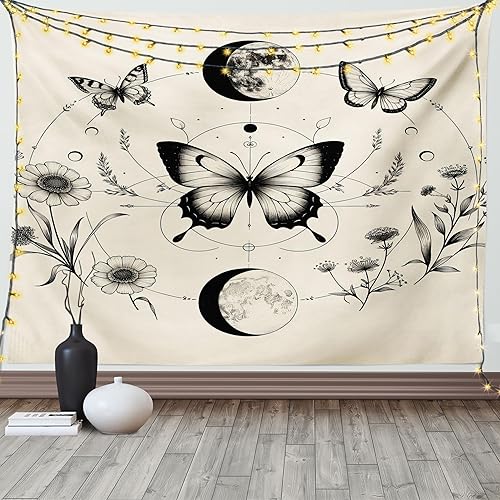 Miniatura 138 de Ambesonne Tapiz hawaiano, Costa Na Pali en la isla de Kauai en Hawái, día soleado, horizonte de montaña, colgante de pared para dormitorio, sala