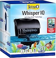 Tetra Whisper IQ 20 Power Filter: Quiet 130 GPH for 20 Gallon Aquariums with Stay Clean Technology