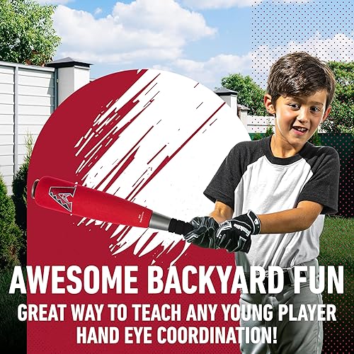 Miniatura 100 de Franklin Sports MLB Bate de béisbol de espuma jumbo + juegos de pelotas, bates de béisbol de espuma de gran tamaño para niños + pelotas de béisbol