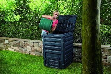 Exaco Trading Company 628001 Exaco Eco Basic Compost bin, 120-Gallon, Black