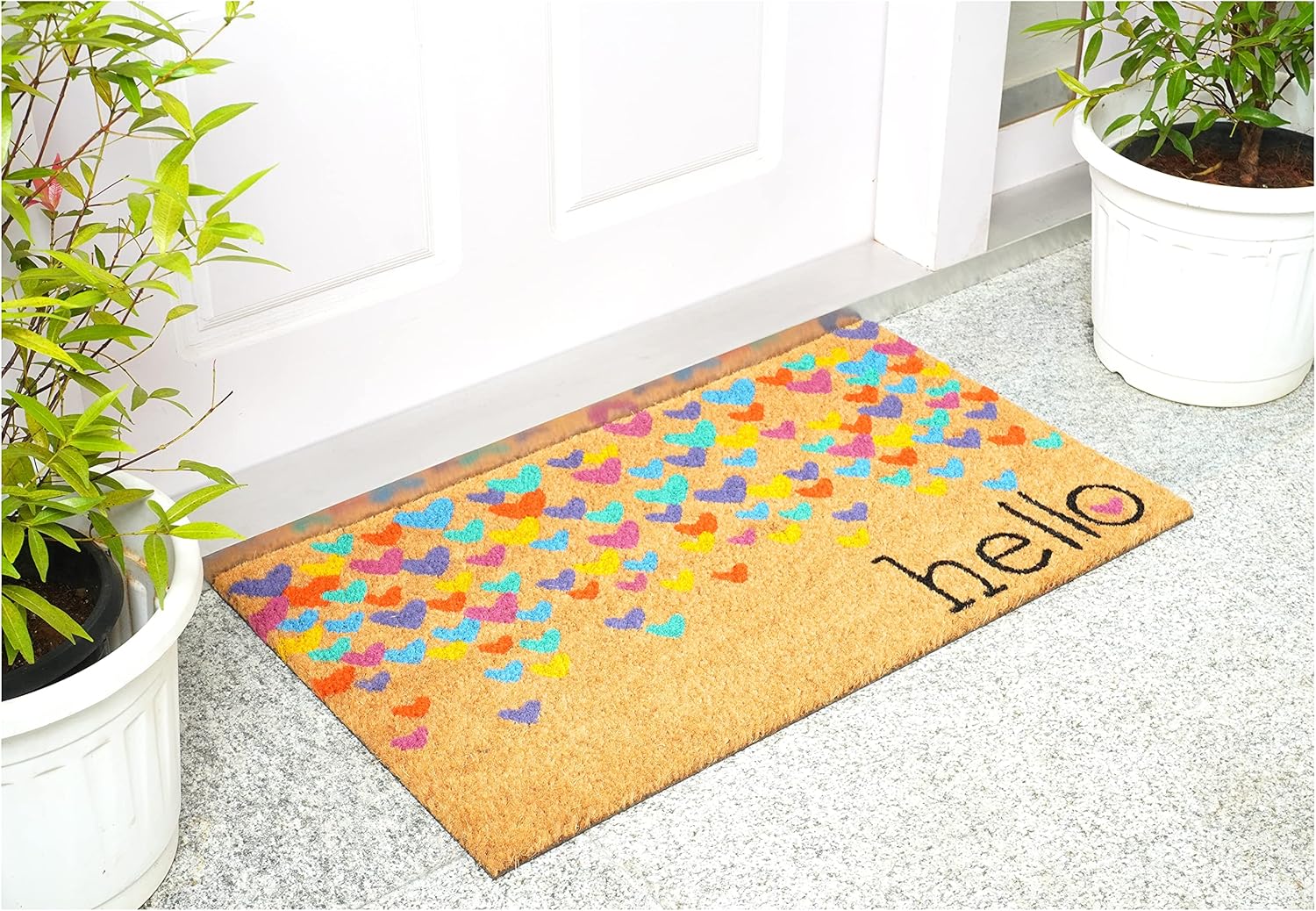 Calloway Mills Colorful Hearts Doormat 17" x 29"
