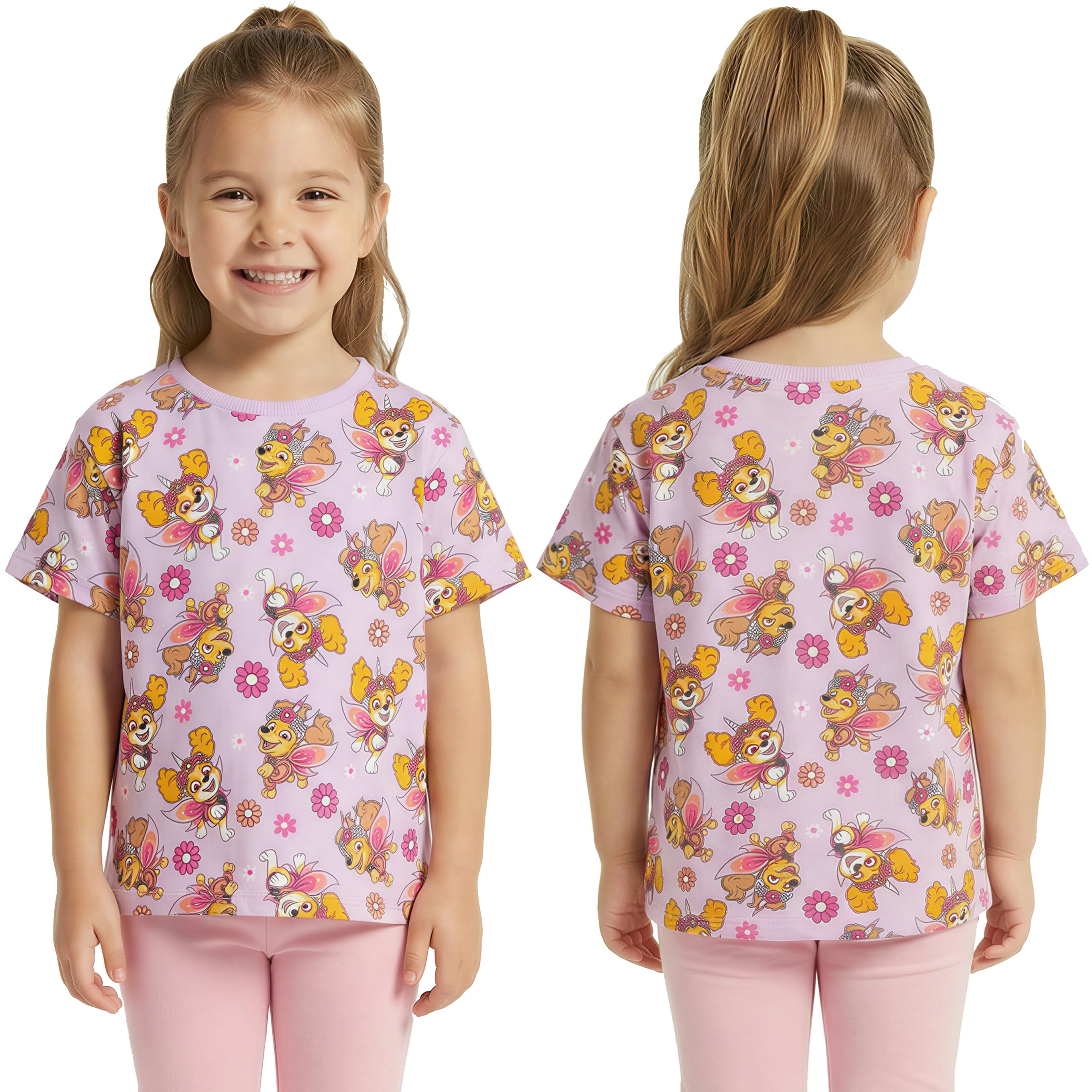 Paw Patrol Tshirt Bambino Confezione da 3, T Shirt Ragazza Skye Y Liberty, Magliette Bambina