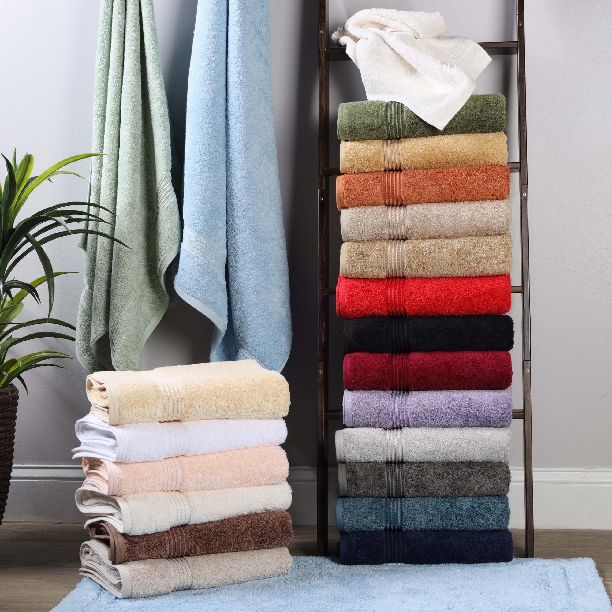 Superior Set di asciugamani in cotone egiziano, piccoli asciugamani per casa, bagno, bagno per ospiti, elementi essenziali per la decorazione, asciugatura rapida, assorbenti, cucina, spa, hotel,