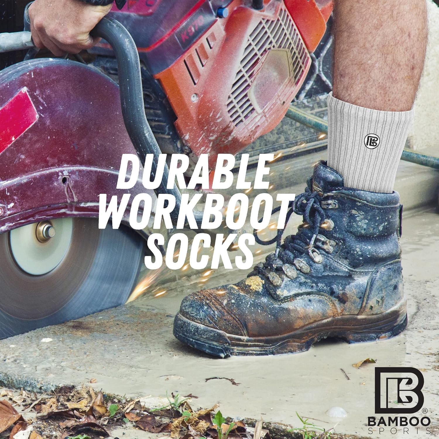 Premium Bamboo Rayon Crew Work Socks- Moisture Wicking, Odor Eliminating Crew Socks for Men - Image 5