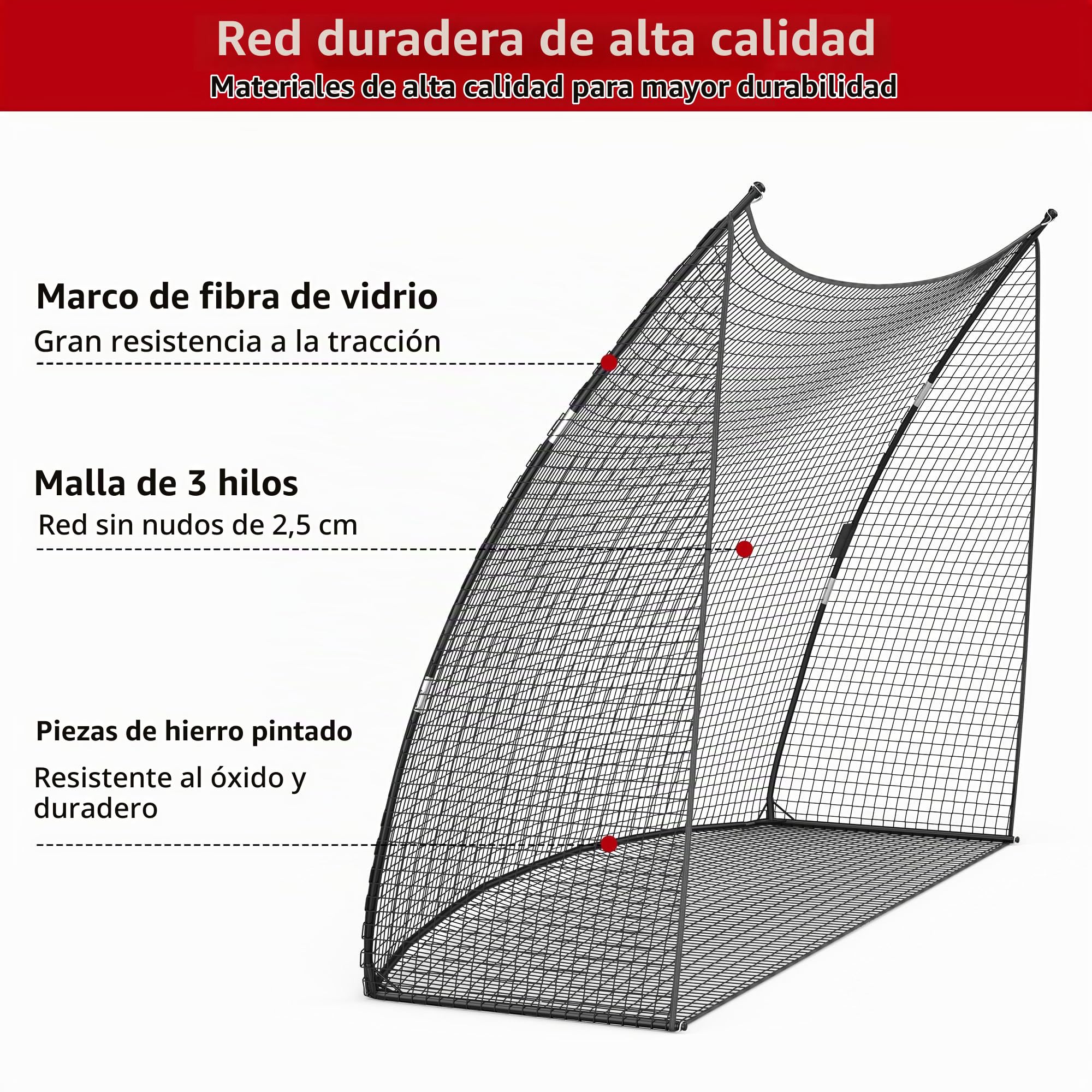 329x217 cm Red de Entrenamiento de Golf Portátil, Red de Golpeo de Golf para Exterior e Interior, Bolsa de Transporte, con Pelota, Bomba, Cuerdas y Bolsa de Transporte