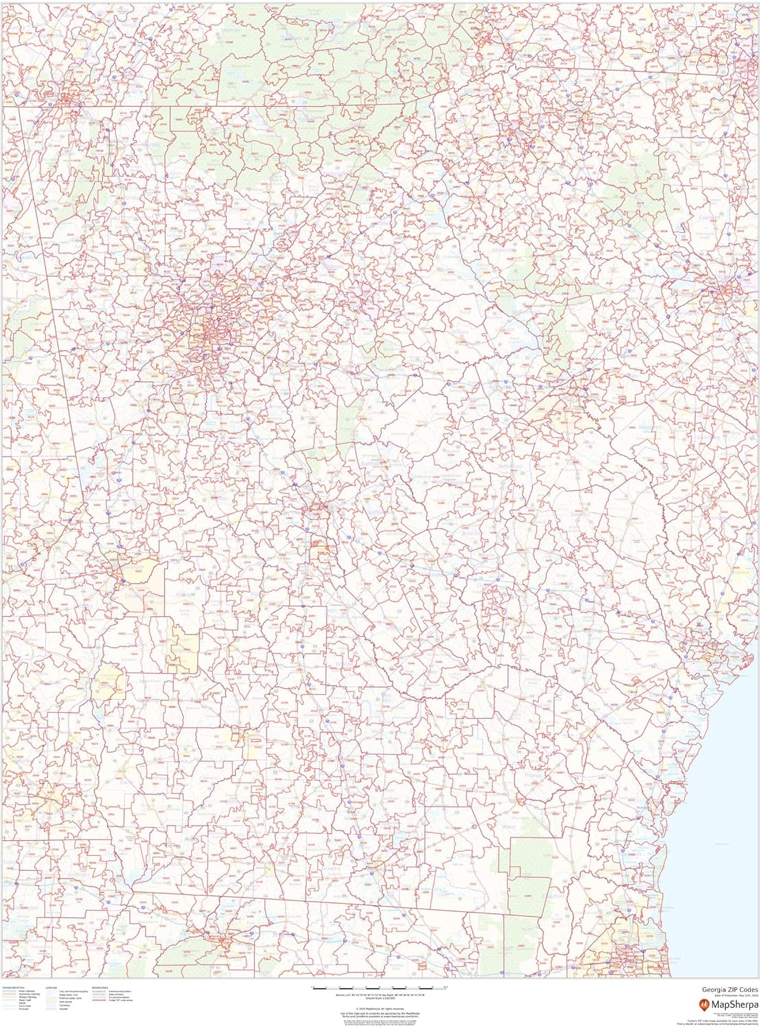 Zip Code Map 36" x 48" Laminated Amazon.ca Everything Else