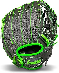 Franklin Sports Youth Teeball Gloves - Shok Sorb Kids Baseball + Teeball Mitt - Boys + Girls Fielder Gloves - 10.5