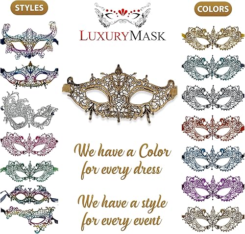 Miniatura 2 de Masquerade Mask For Women Lace Masquerade Masks for Masquerade Party, Proms, Venetian Party, Mardi Gras, Halloween & Cosplay