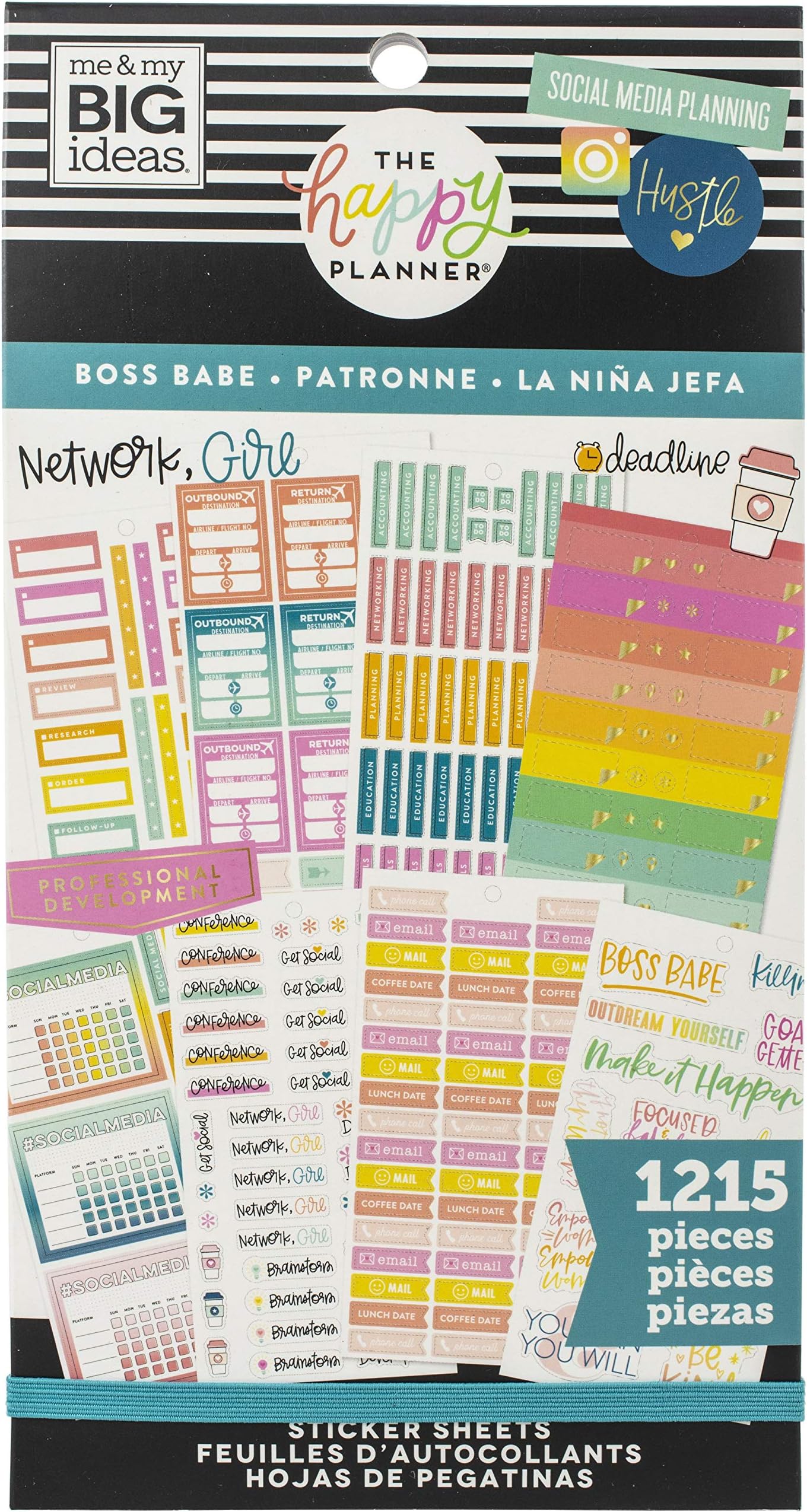 Me & My Big IdeasHappy Planner STCKRS GRL, Get It Girl, 1215/Pkg